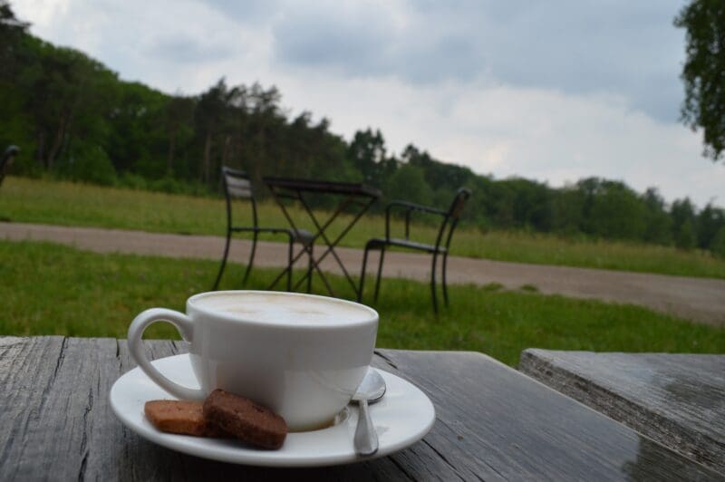 Koffie op natuurbegraafplaats Heidepol in Arnhem